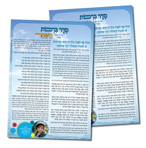 מגנט ברכות השחר – תכלת