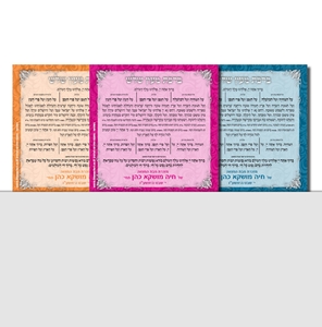 מגנט ברכת מעין שלש דגם מרובע