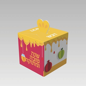 מארז ממותג לדבש דגם רימון