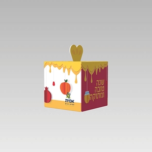 מארז ממותג לדבש דגם רימון